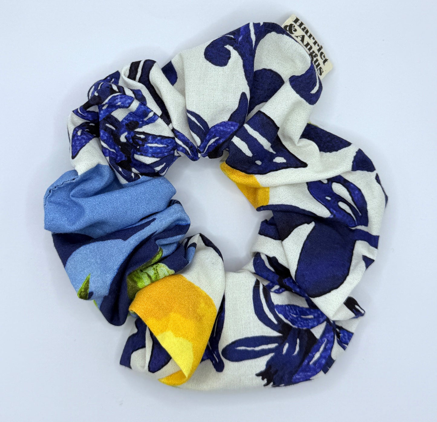 Blue & Lemon Scrunchie