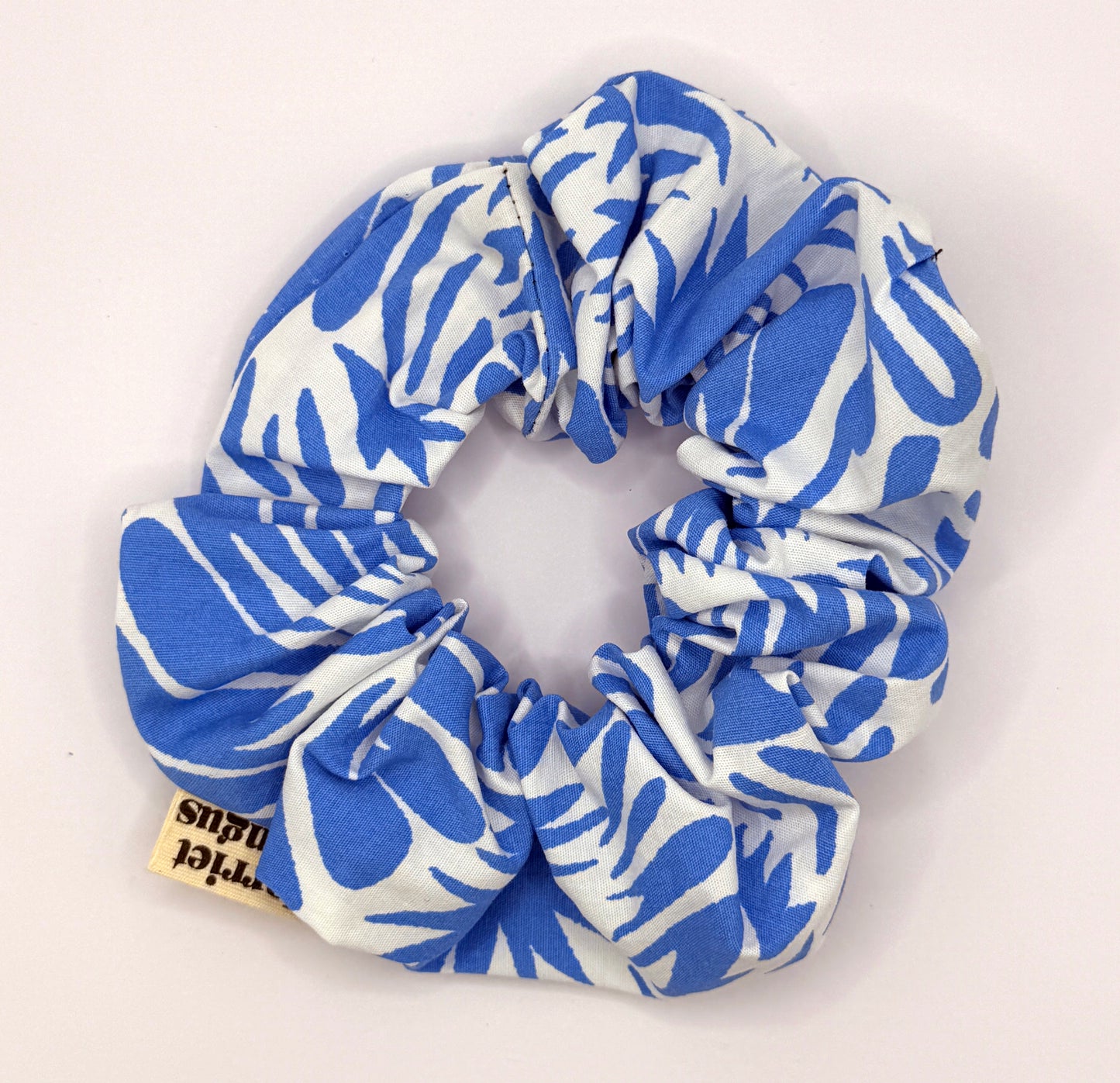 Blue & White Scrunchie