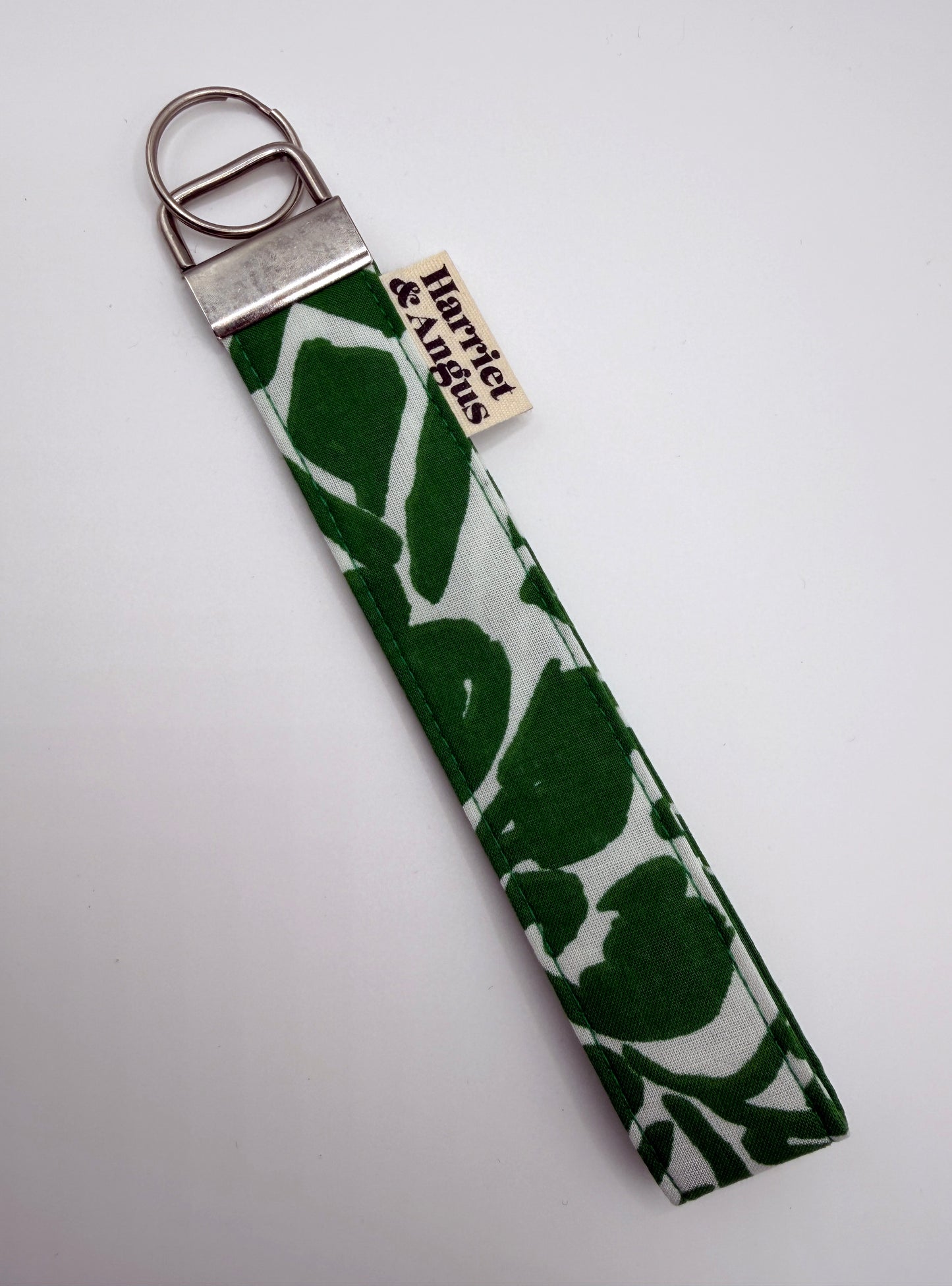 Green & White Keyring
