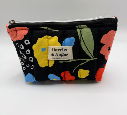 Black Floral Binky Pouch
